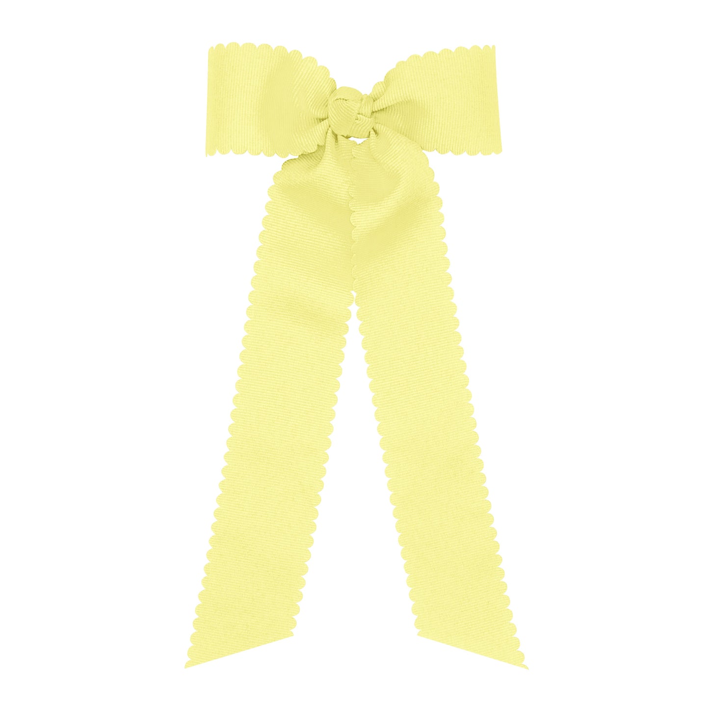 Wee Ones Medium Scalloped Edge Grosgrain Bow with Streamer Tails