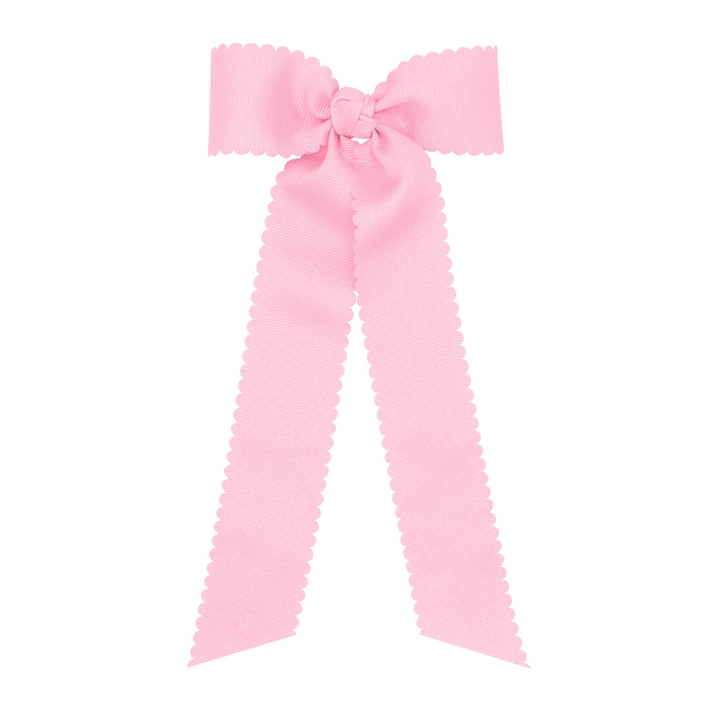 Wee Ones Medium Scalloped Edge Grosgrain Bow with Streamer Tails