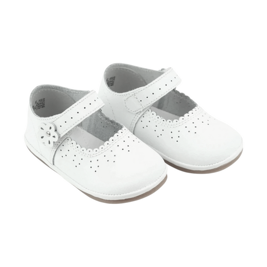 L'Amour Mia Scalloped Leather Mary Jane