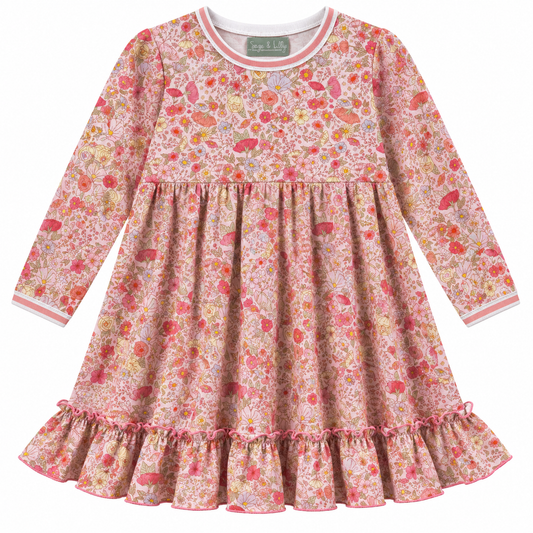 Sage And Lily Persimmon Floral Twirl Dress