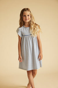 Creamie Short Sleeve Stripe Dress