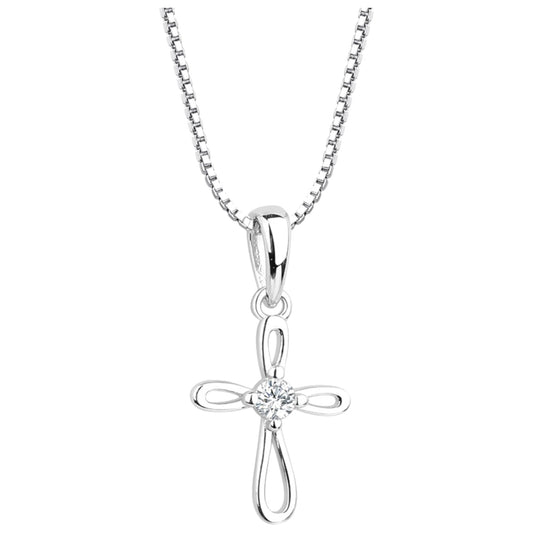 Cherished Moments Children's First Communion Sterling Silver Cross Necklace