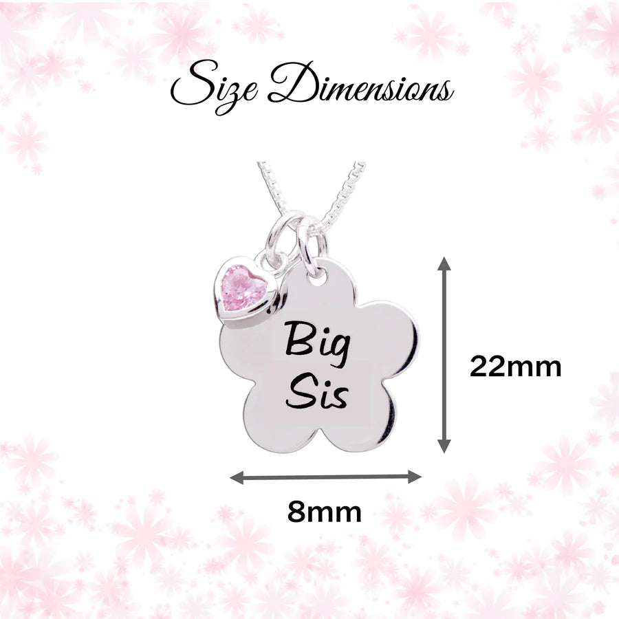 Cherished Moments Sterling Silver Big Sis Daisy Necklace