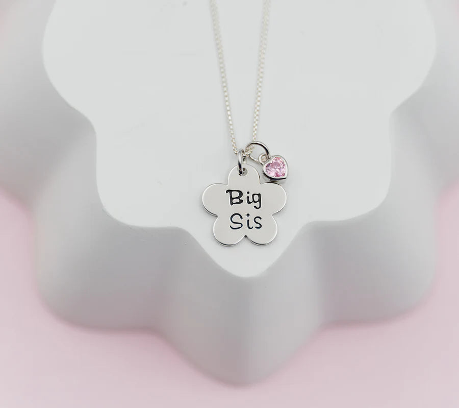 Cherished Moments Sterling Silver Big Sis Daisy Necklace