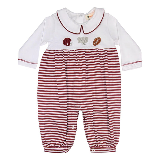 Luigi Stripe Football Trio Romper