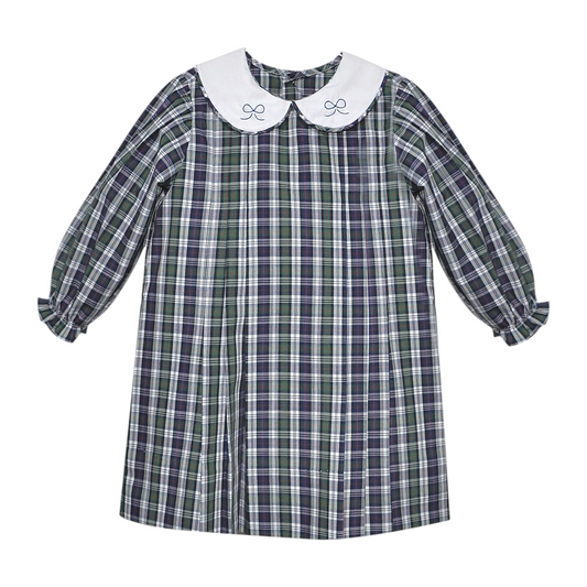 Baby Sen Cayden Plaid Dress With Bows