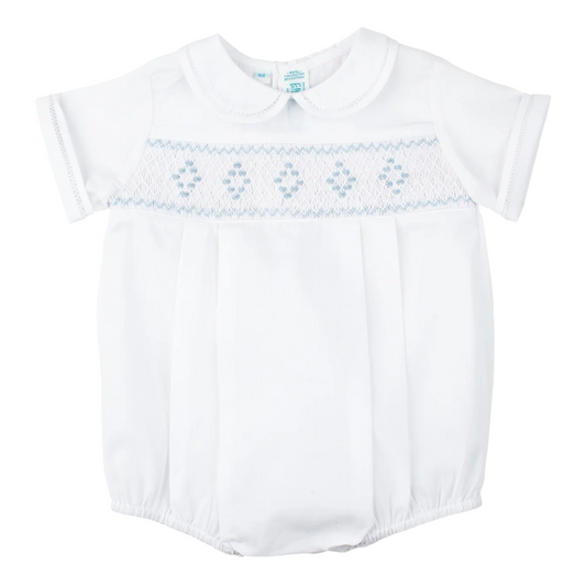 Feltman Brothers Smocked Embroidered Diamond Creeper