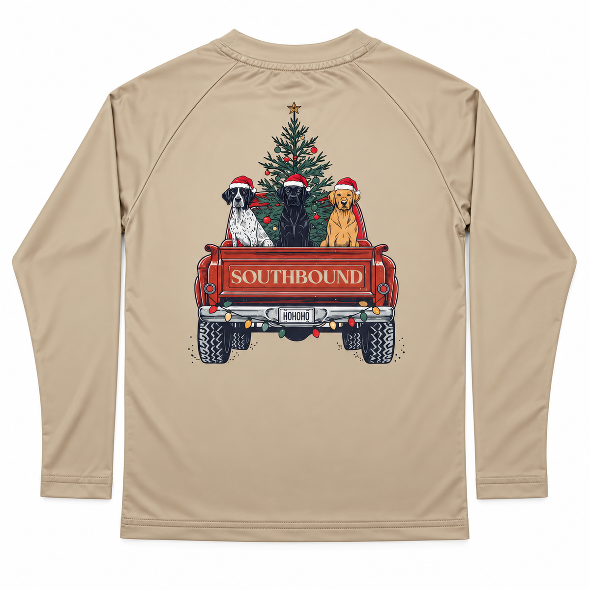 Southbound Christmas Dogs In A Truck Performance T-Shirt