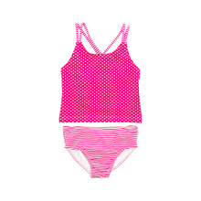 Load image into Gallery viewer, Florence Eiseman Polka Dot And Stripe Tankini