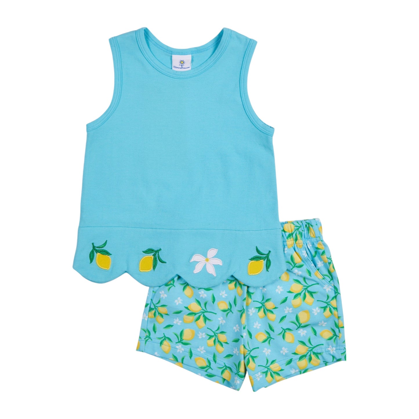 Florence Eiseman Scallop Lemon Short Set