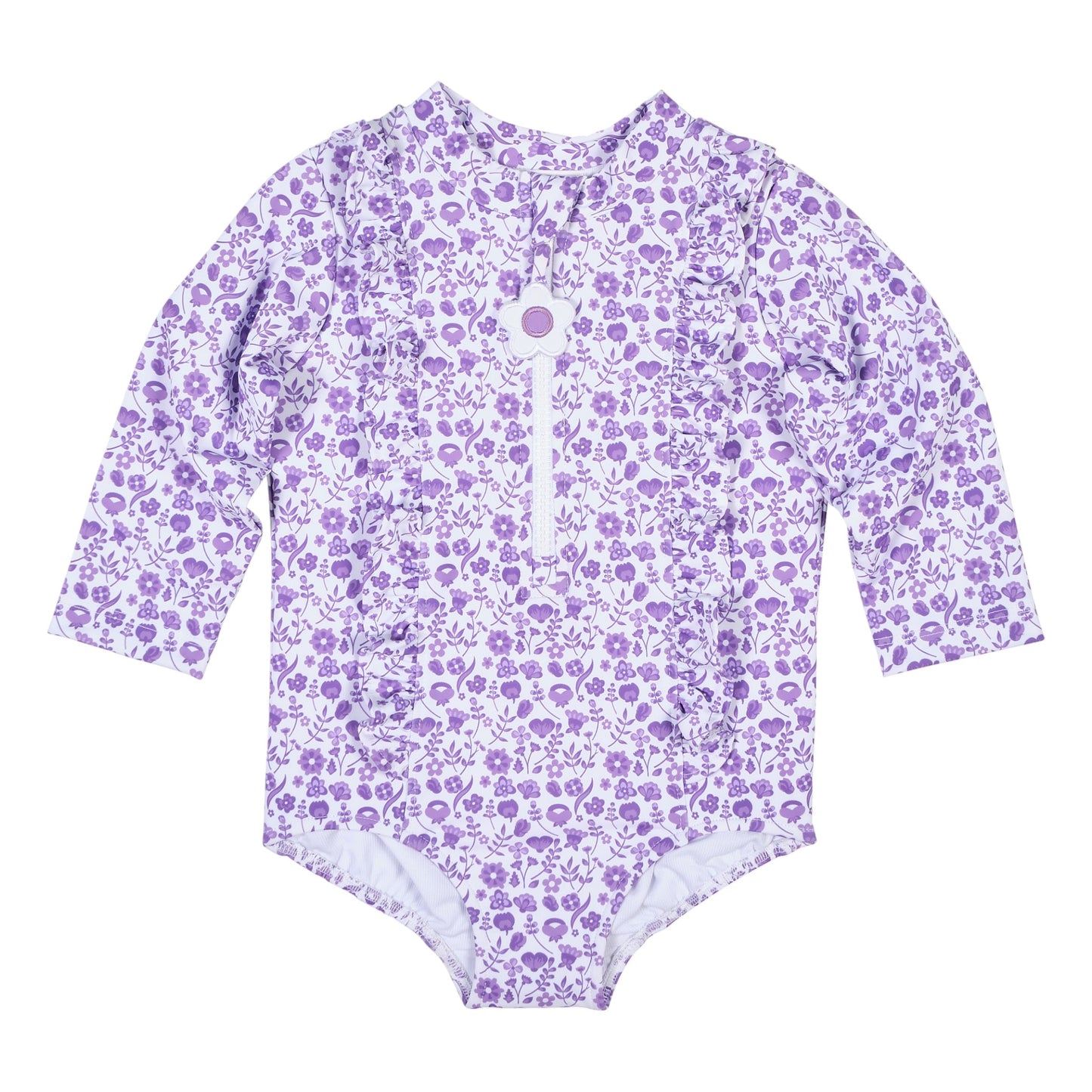Florence Eiseman Floral Print Rash Guard Swimsuit
