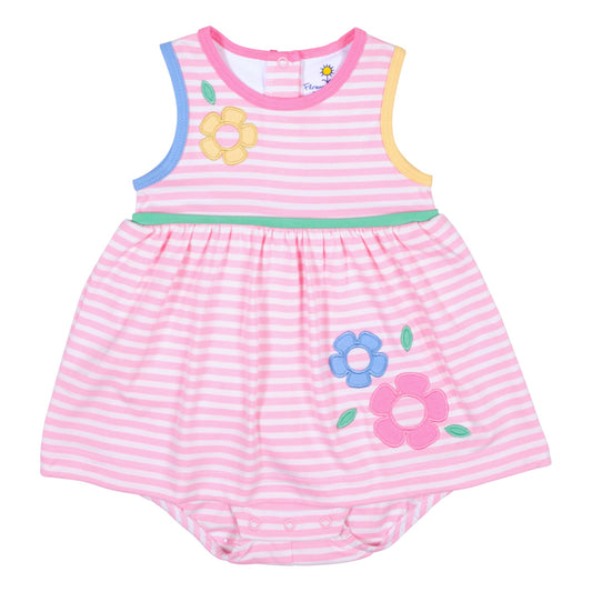 Florence Eiseman Stripe Knit With Flowers