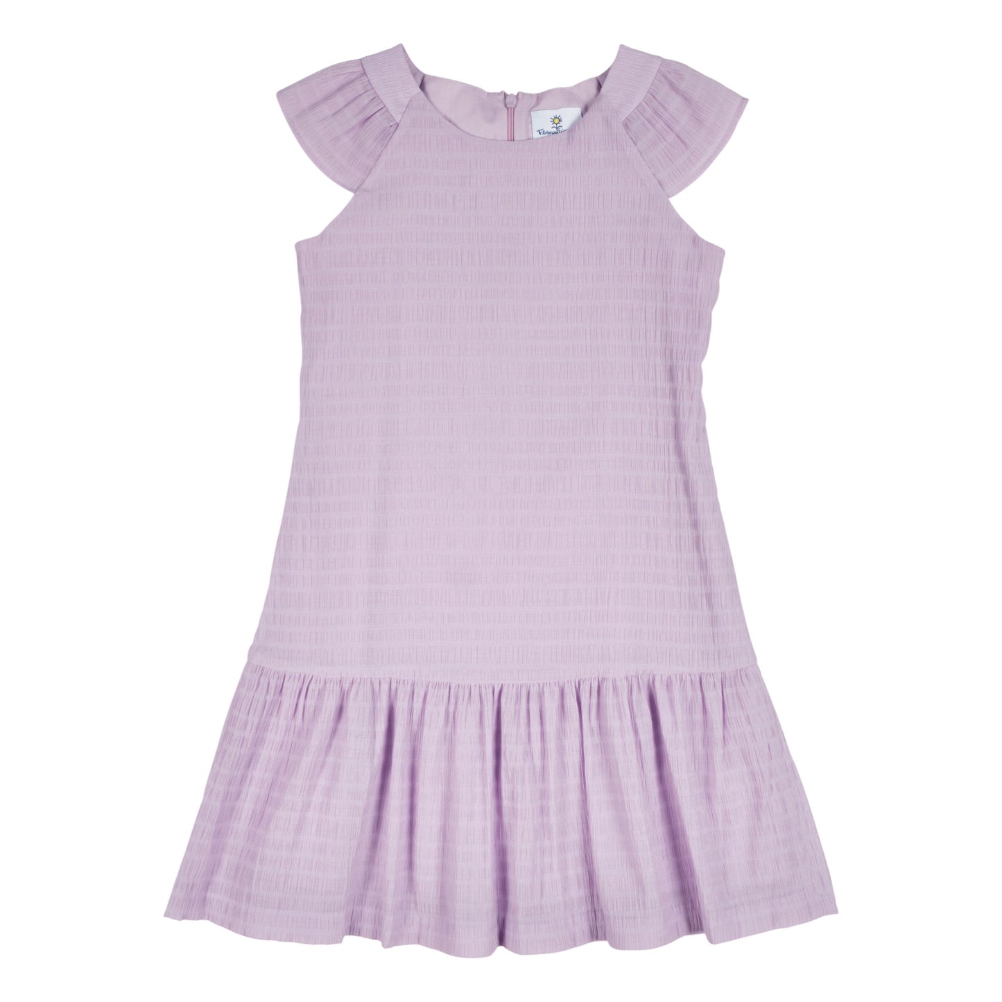 Florence Eiseman Crinkle Lawn Dress With Shirred Ruffle Hem