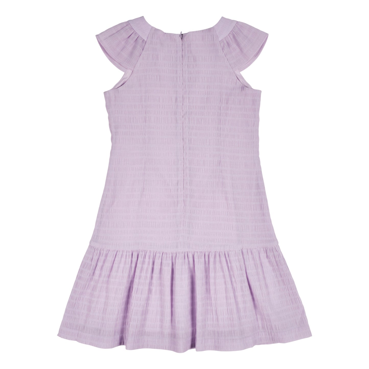 Florence Eiseman Crinkle Lawn Dress With Shirred Ruffle Hem