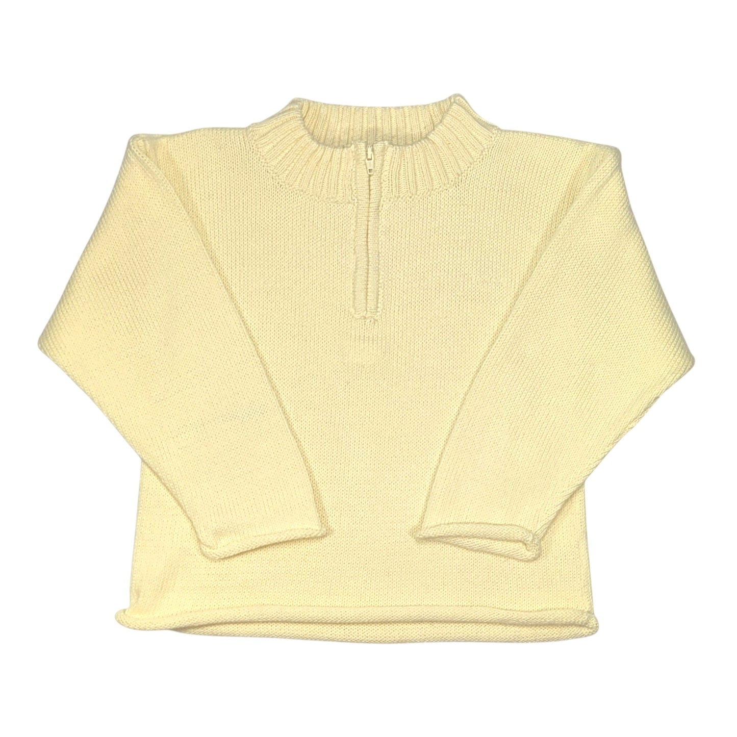 Luigi 1/4 Zip Solid Mock Neck Sweater