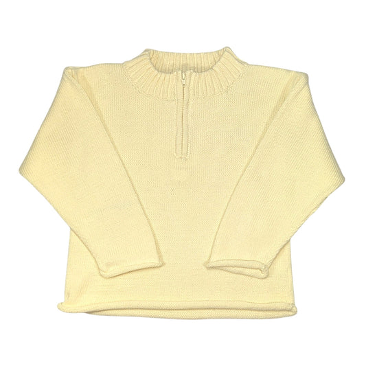 Luigi 1/4 Zip Solid Mock Neck Sweater