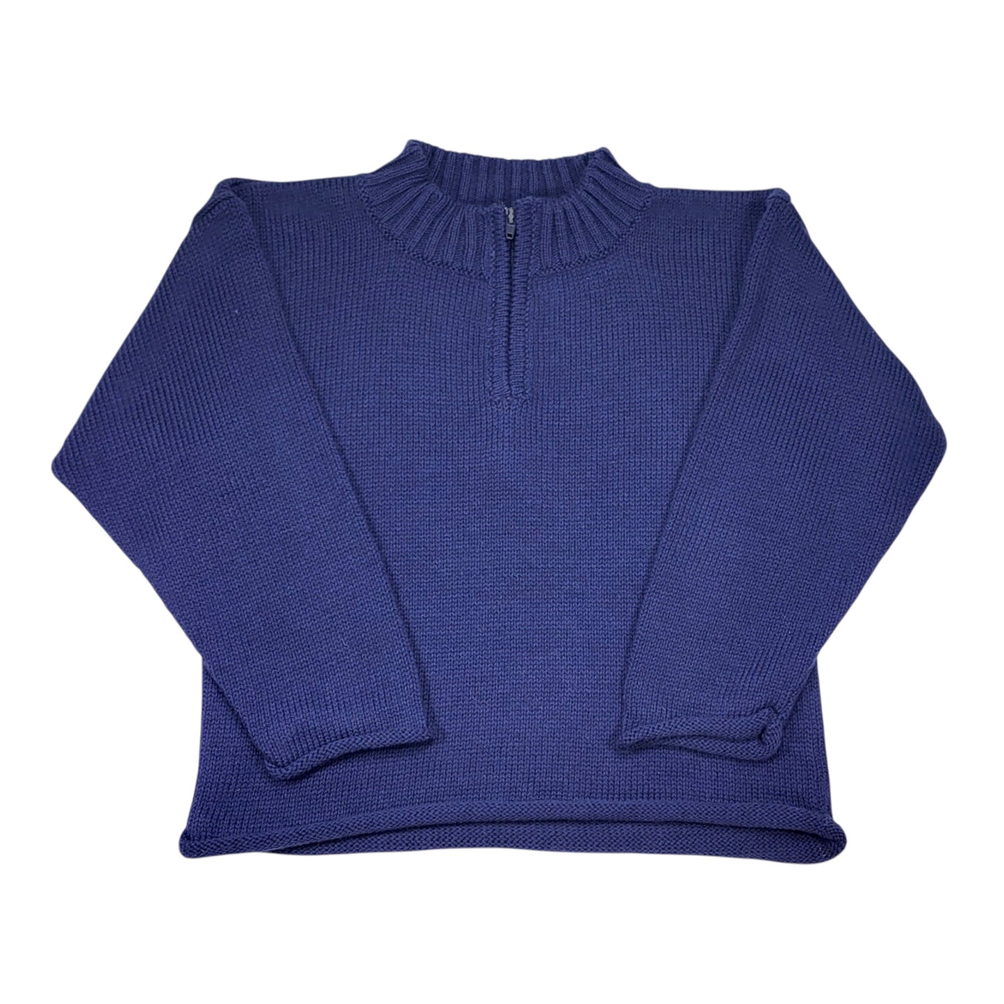 Luigi 1/4 Zip Solid Mock Neck Sweater