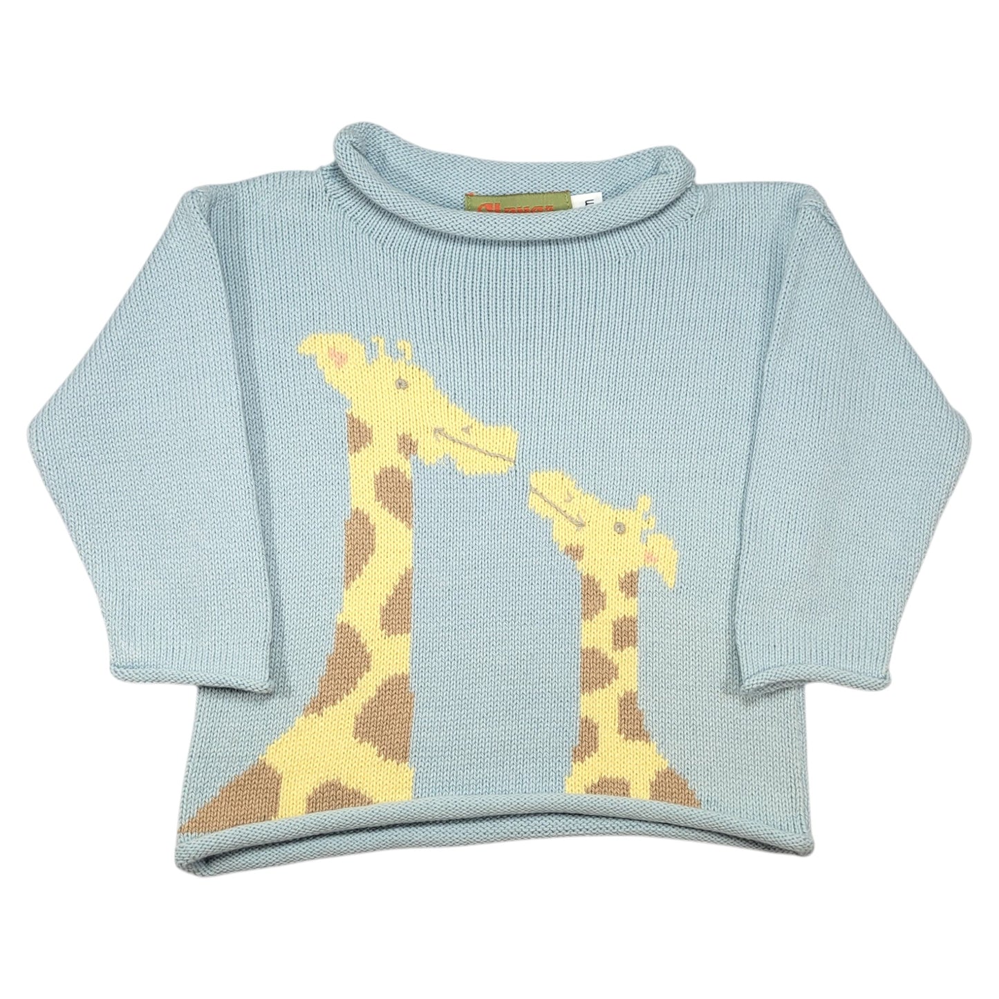Luigi Giraffes With Spots Roll Neck Sweater