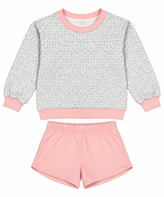 Honesty Floral Sweatshirt Set