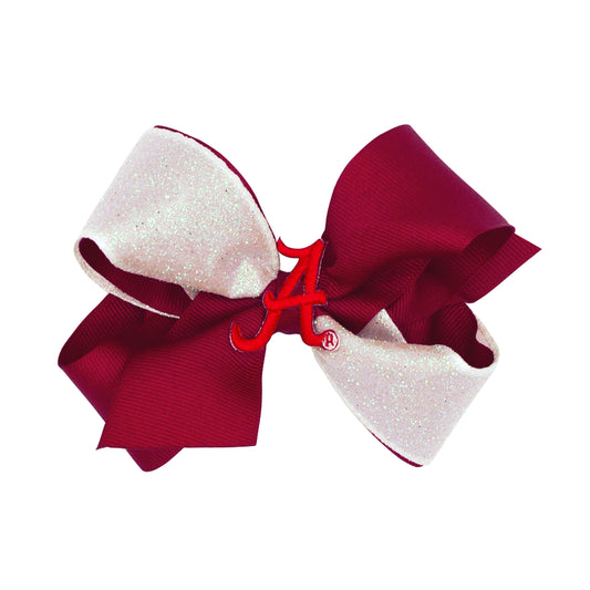 Wee Ones Alabama Medium Two-Tone Glitter Bow