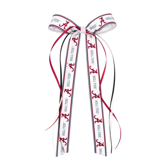 Wee Ones Collegiate Logo Ribbon Boot Bows with Streamers