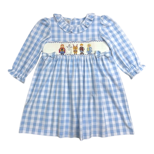 Delaney Iced Friends Gingham Ruffle Collar Dress