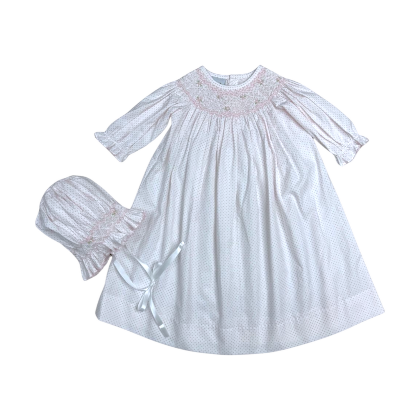 Delaney Dot Smocked Geo Daygown Set