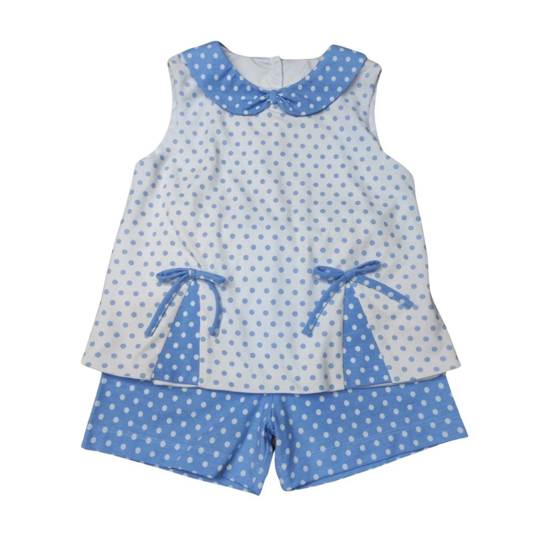 Delaney Pleated Dot Short Set