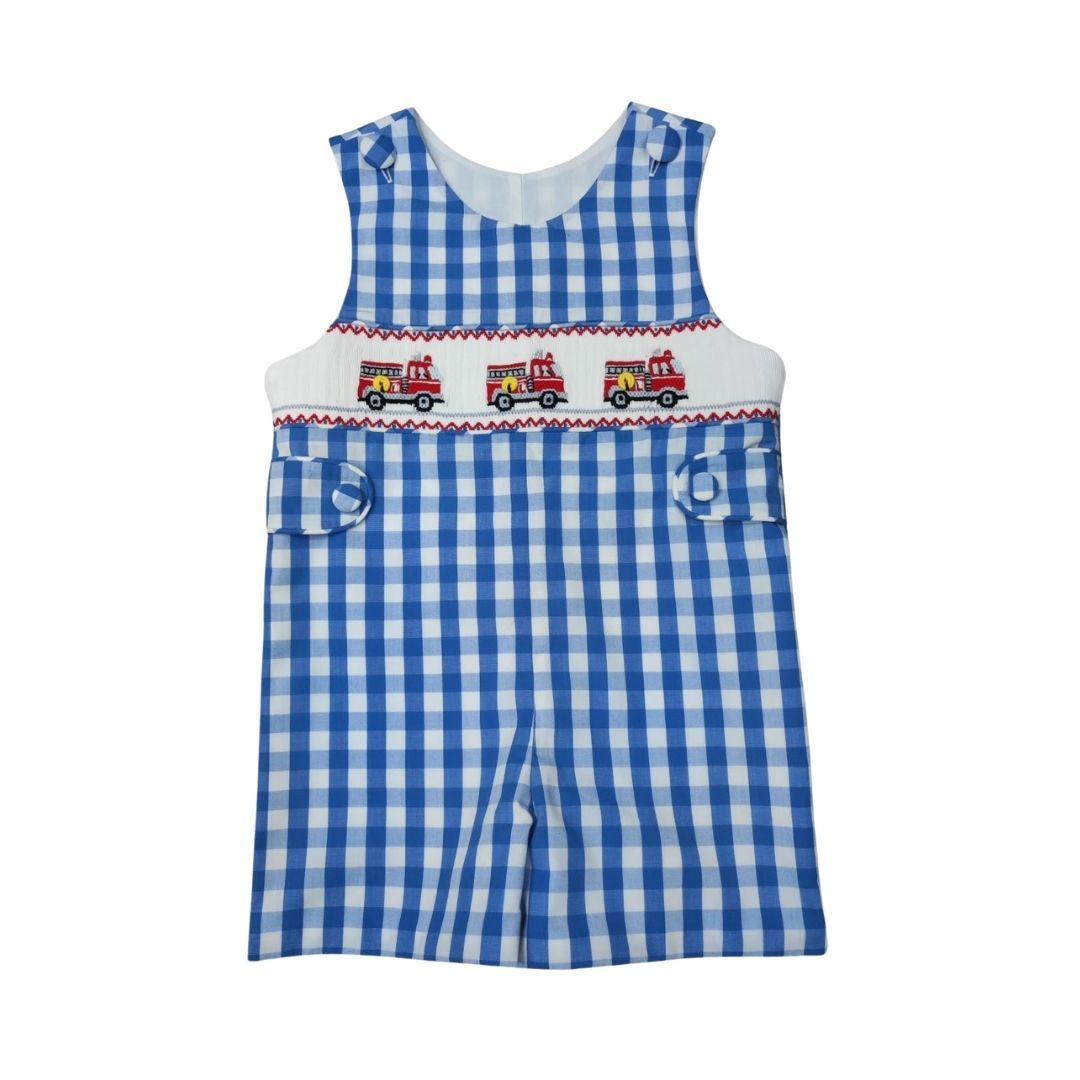 Delaney Smocked Firetruck Jon Jon