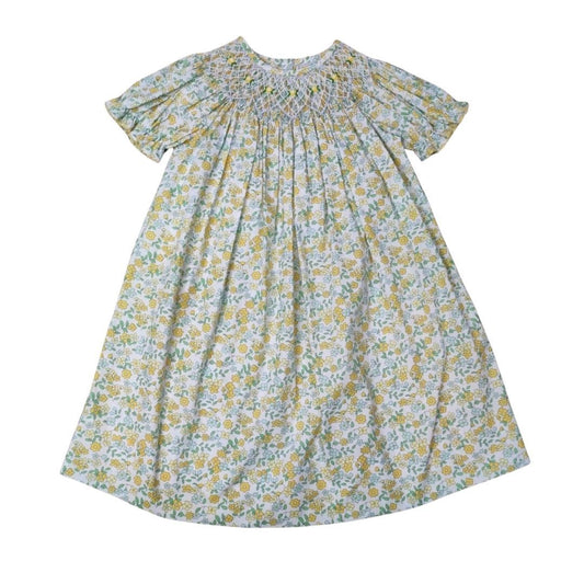 Delaney Smocked Floral Bishop Dress