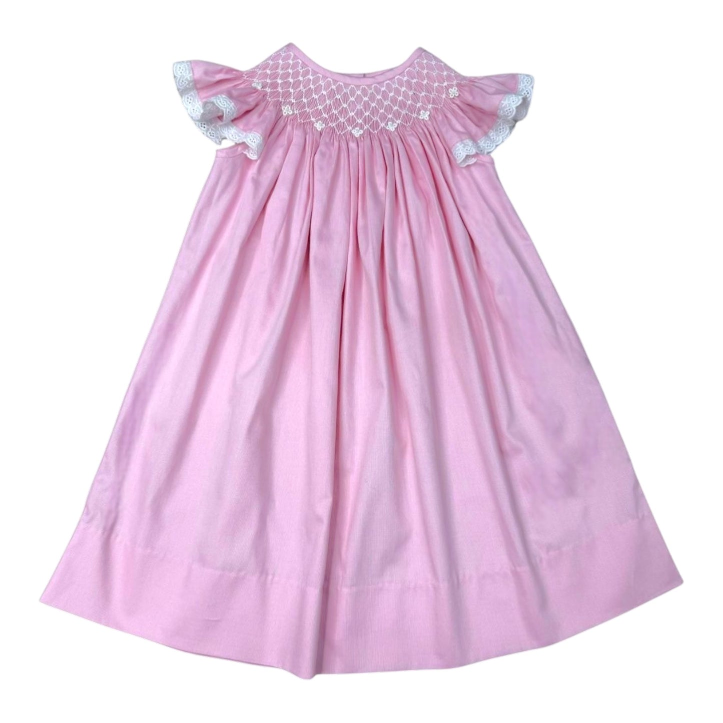 Delaney Smocked Geo Pearl Bishop Dress