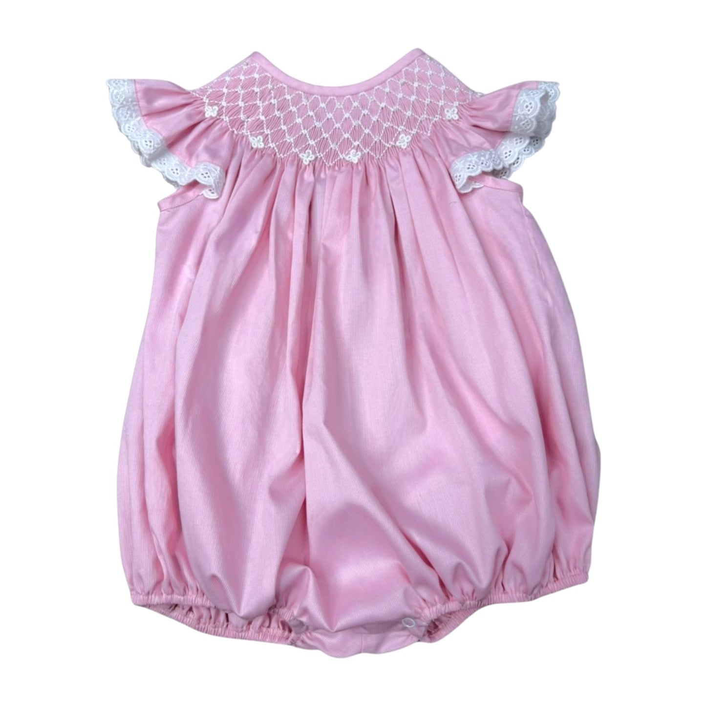 Delaney Smocked Geo Pearl Bishop Bubble