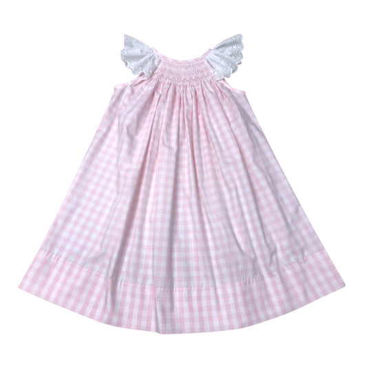Delaney Smocked Gingham Bishop Dress