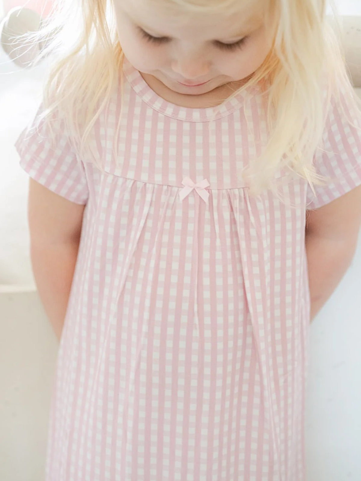 The Uptown Baby Gingham Bamboo Lounge Dress
