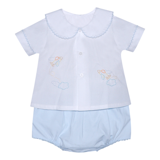Baby Sen Avery Airplane Diaper Set