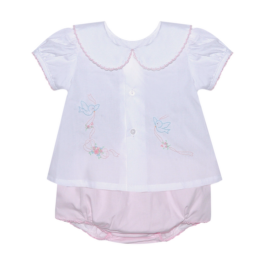 Remember Nguyen Avery Birds and Bows Diaper Set