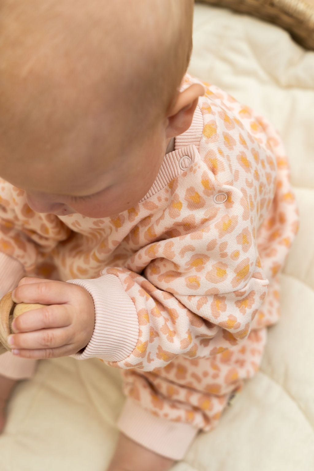 Viverano Organics Leopard Baby Sweatshirt & Jogger Set