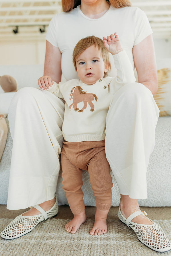 Viverano Organics Horse Jacquard Knit Sweater