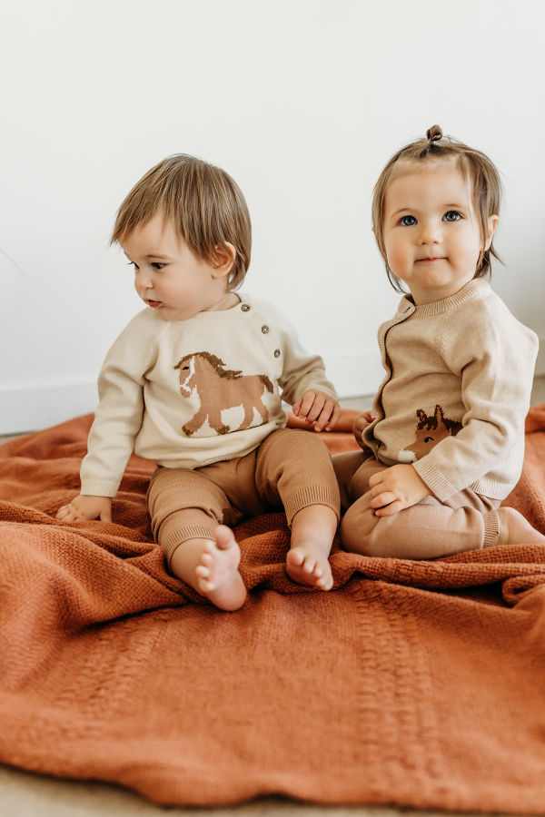Viverano Organics Horse Jacquard Knit Sweater
