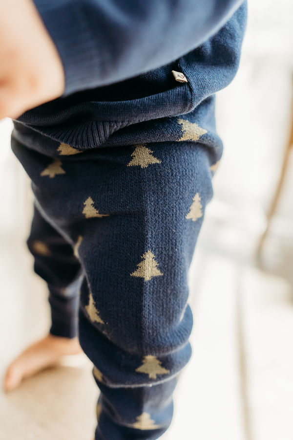 Viverano Organics Jolly Truck Applique Sweater Pant Set