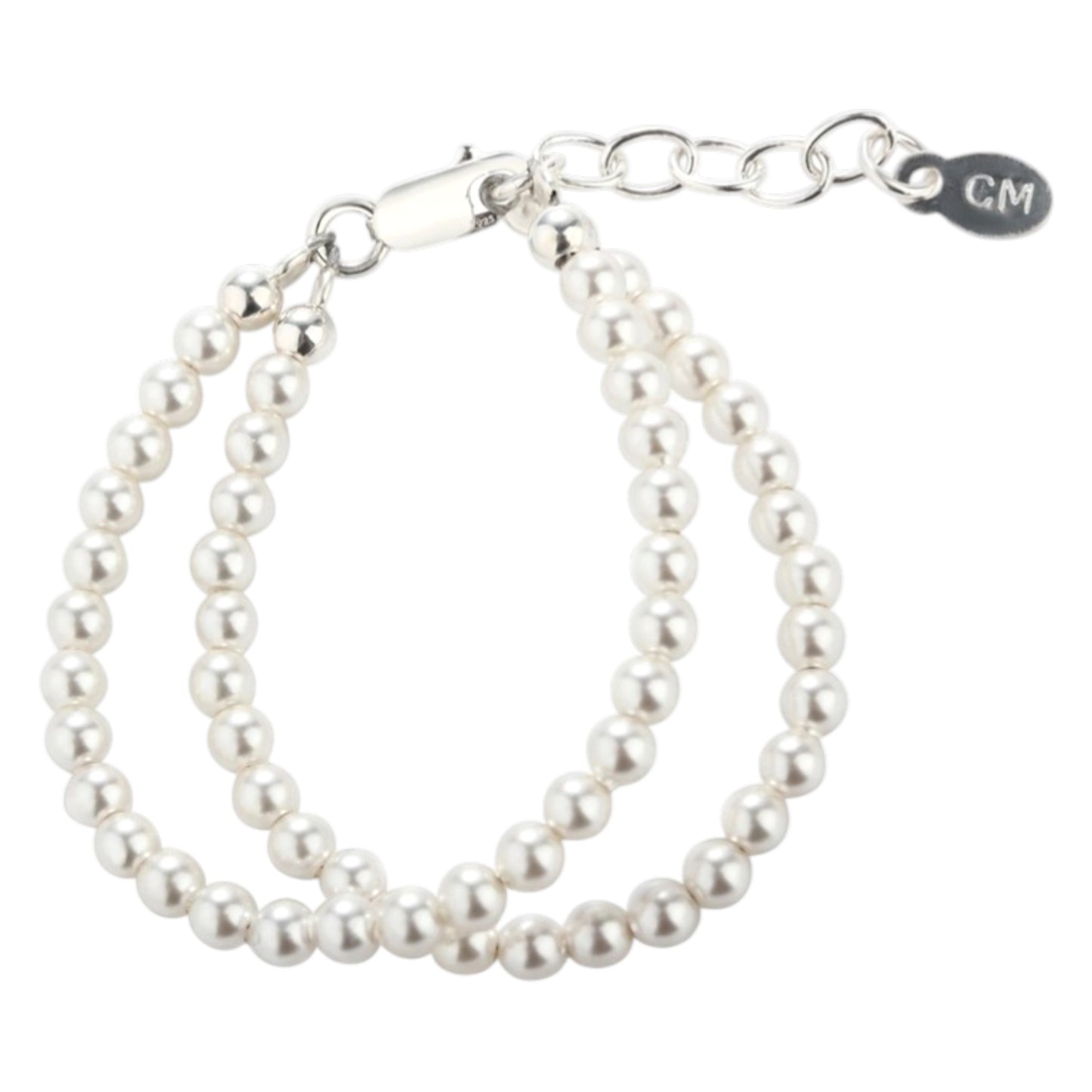 Cherished Moments Elizabeth Sterling Silver Double-Strand Pearl Bracelet