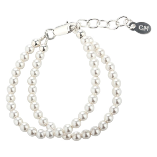 Cherished Moments Elizabeth Sterling Silver Double-Strand Pearl Bracelet