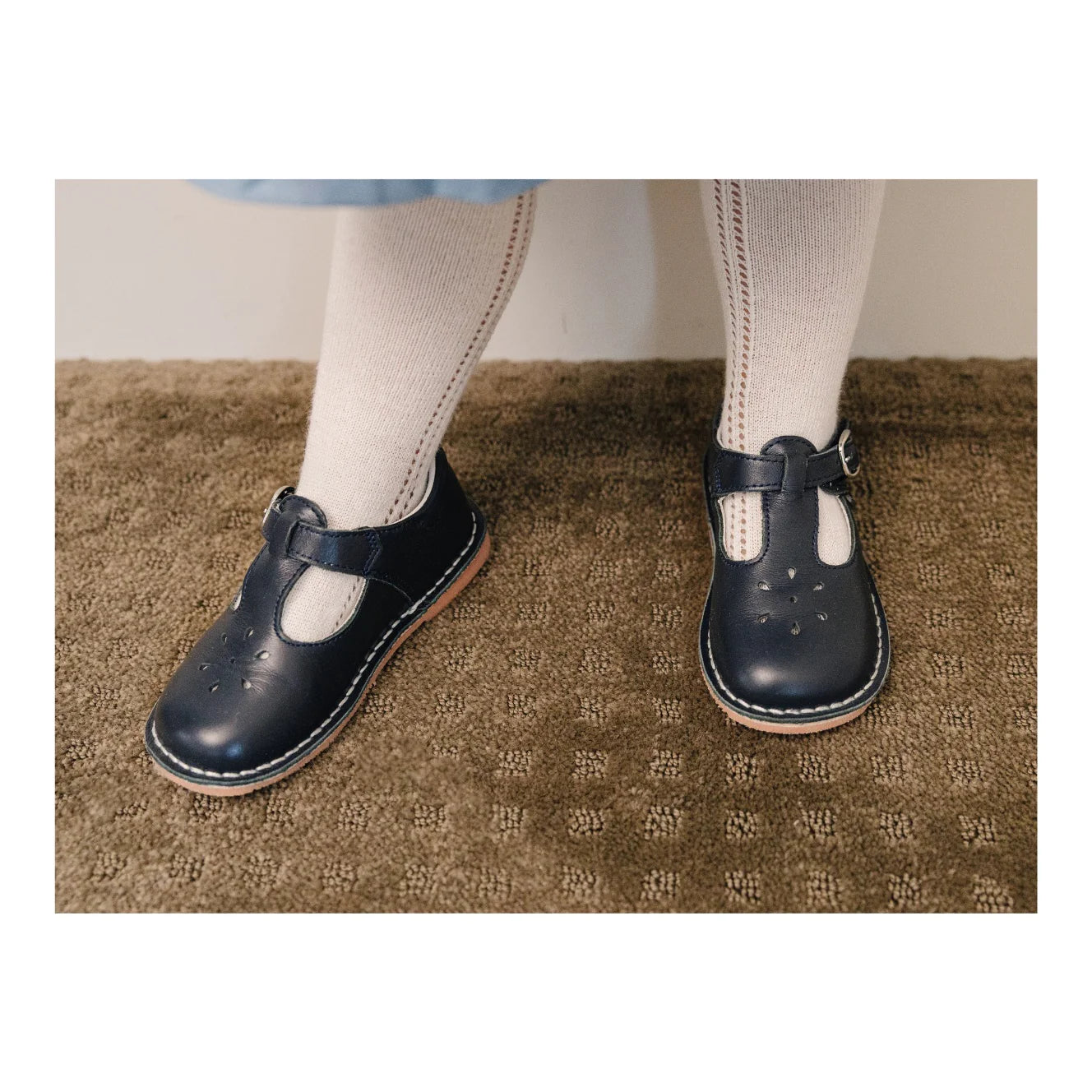 L'Amour Joy Classic Leather T-Strap Mary Jane
