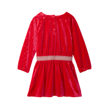 Load image into Gallery viewer, Hatley Holiday Stars Crushed Velvet Dress