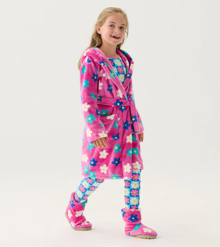 Hatley Daisy Fuzzy Fleece Robe