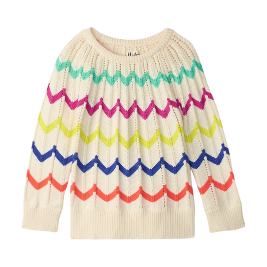 Hatley Rainbow Chevron Raglan Sweater