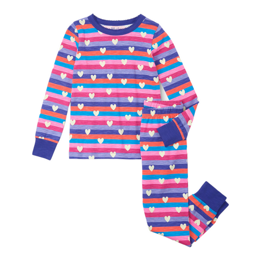 Hatley Stripes & Hearts Lounge Wear Set