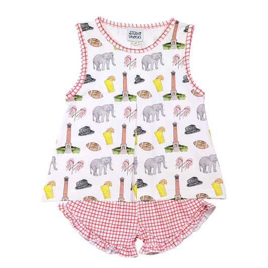 Studio Smocks Elephant Icon Short Set