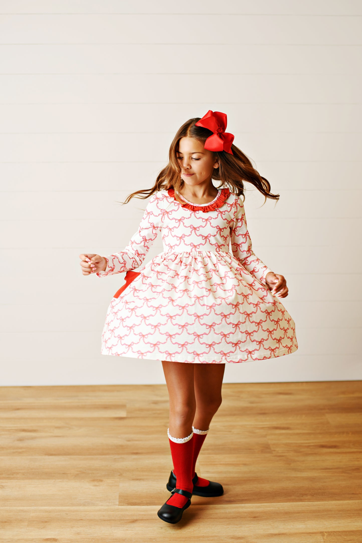 Swoon Baby Bow Pocket Twirl Dress