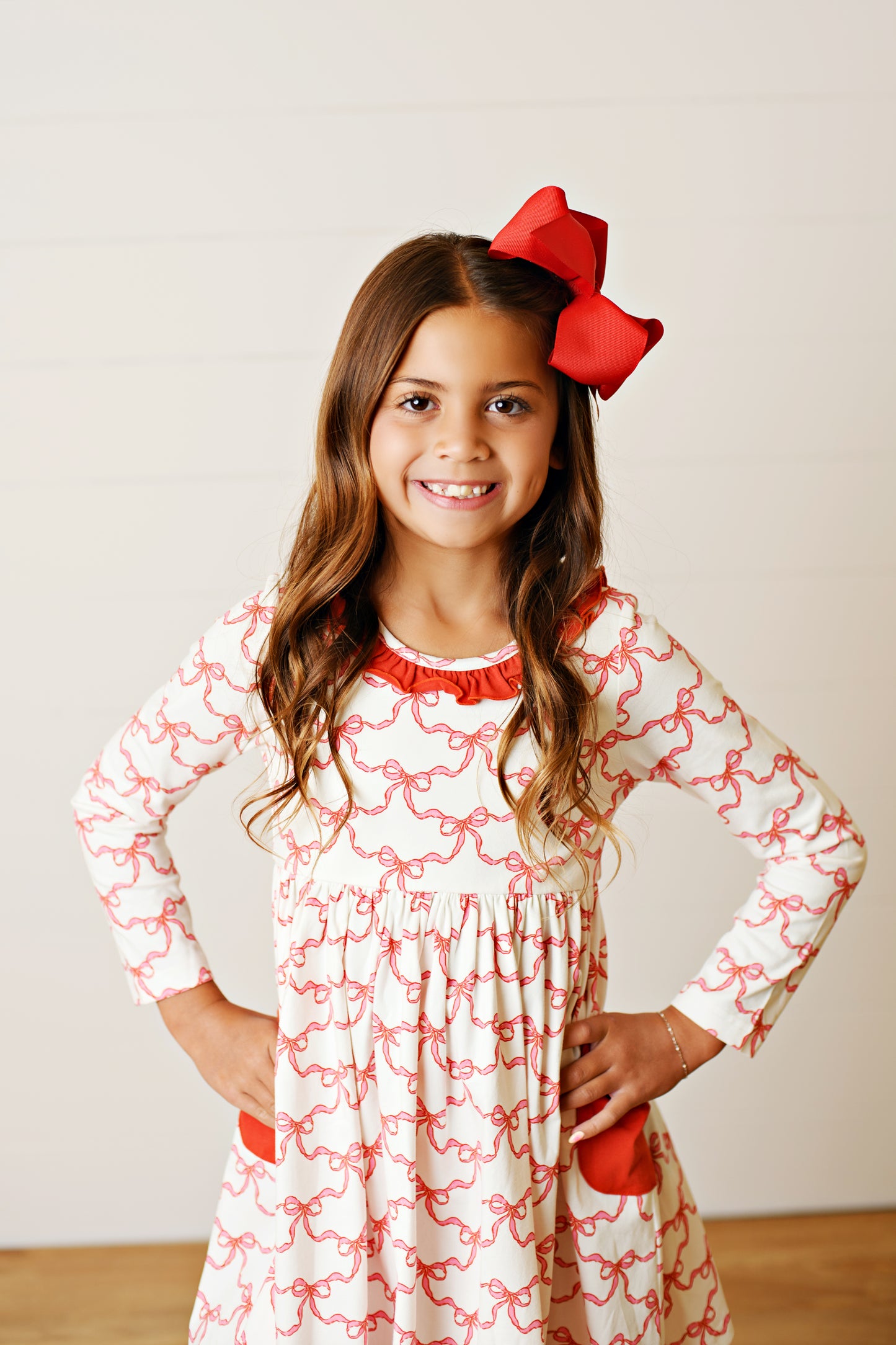 Swoon Baby Bow Pocket Twirl Dress